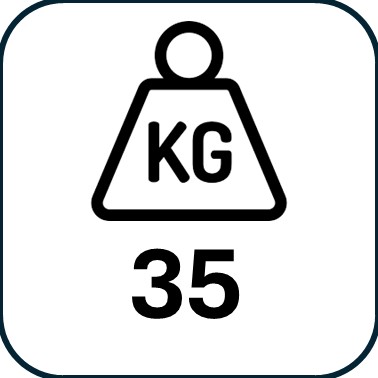 PESO MAX. ADMITIDO 35 KG
