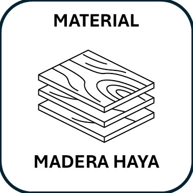 FABRICADO CON MADERA DE HAYA