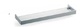 ACCESORIOS BAÑO KU ACERO INOX MATE INOX MATE ESTANTE CRISTAL 600 X 150 MM