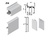 AIR M60 KIT GUIA CORREDERA PARA PUERTA COLGANTE DE PASO 60 KG PLATA MATE KIT CARRIL INDIVIDUAL A PARED ZOCALO 10MM 3 MTS