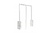 BARRA EXTRAIBLE GAS COLGAR DOBLE EXTENSIBLE BLANCO/GRIS 875MM 545-700mm ACERO/ABS