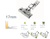 BISAGRA CAZOLETA 35MM TITUS T-TYPE FRENO SUAVE 52MM 110º BISAGRA 52 MM AMORTIGUADO CODO 17 EASY FIX