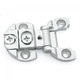 BISAGRA EMBUTIDA DECORATIVA 32 MM 3 REGULACIONES CROMO RAL 9006 32 MM