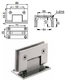 BISAGRAS Y SOPORTES CRISTAL DE 8 A 10 MM DE GROSOR INOX MATE 180º BISAGRA PARED/VIDRIO 8/10MM