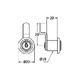 CERRADURA BUZON CURVA CM05 20mm CROMO BRILLO CROMO BRILLO 30 23 36 LLAVES DISTINTAS 1