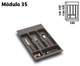 CUBERTERO ALBERTI ADAPTABLE DE PLASTICO ANTRACITA Y ACCESORIOS CUBERTERO mín 247 / máx 301 350 MM GRIS mín 390 / máx 490