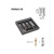 CUBERTERO ALBERTI ADAPTABLE DE PLASTICO ANTRACITA Y ACCESORIOS CUBERTERO mín 397 / máx 451 500 MM GRIS mín 390 / máx 490 PLASTICO