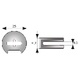 EXCENTRICA 25 EX07 11,7x6,5mm ZAMAK ZAMAK NATURAL 11,7 25 25 100