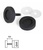 GRANERO KIT ACCESORIO PUERTA MADERA DOBLE o SIMPLE HASTA 120KG.POLEA PEQUEÑA NEGRO NEGRO JGO TIRADOR PTA 2 MTS