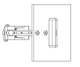 GRISAN FALLEBA SISTEMA EUROPEO COMPLETO Grisans de pletina con 1 o 2 bulones de 7 mm de cuadradillo BICROMATADO 1000 MM 4 CIERRES 640 MM 1361 MM 2401-2600 MM 2 PLANTILLA CERRADERO 2 HOJAS