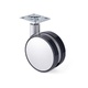 HELEN RUEDA DE PLETINA CON O SIN FRENO PARA MUEBLES GRIS 47x47mm 80mm sinfreno 96 MM 53kg