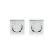 HOOKY ZERO CUADRADO KIT DE CAZOLETAS-DEDAL PARA PUERTA CORREDERA CROMO MATE LATON