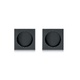 HOOKY ZERO CUADRADO KIT DE CAZOLETAS-DEDAL PARA PUERTA CORREDERA NEGRO MATE LATON