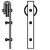 KIT PUERTA CORREDERA RUSTICO PCR01 NEGRO 63 70 2500 ACERO 1 80 KGS