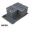 KIT RECICLAJE METROPOLIS ANTRACITA PARA CAJON DE COCINA EN DOS ALTURAS 280 mm 710/730 mm 460/490 mm 15+15+15 LITROS 800 MM
