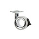 KOO EVO RUEDA DE PLETINA PARA MUEBLE CON O SIN FRENO GRIS/CROMO BRILLO 98,5 mm 47 x 47 mm 75 mm CON FRENO 85 kg