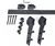 LT50 ACCESORIO PARA FABRICACION ESCALERA LIBRERIA DESLIZANTE ADOSADA NEGRO KIT ESCALERA 1,83 MT ACERO
