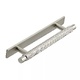MANOR BACK TIRADOR ASA PLACA PATRÓN DIAMANTES GRABADO EFECTO INOX MATE 39 MM 128 MM 190X14 MM CON PLACA