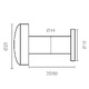 MIRILLA 14mm 180º MR01 NEGRO 2,5 25 42 1