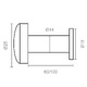 MIRILLA 14mm 180º MR01 NIQUEL SATINADO 2,5 25 70 1