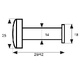 MIRILLA 14mm 180º MR01 NIQUEL SATINADO 2,5 32 25 12