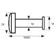 MIRILLA 14mm 180º MR01 NIQUEL SATINADO 2,5 32 25 12