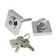 MULETILLA ROSETA CUADRADO CON LLAVE 1095 50mm NIQUEL SATINADO 35 50 CUADRADO 50 1