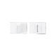 MULETILLA Y DESBLOQUEO RECTANGULAR MODELO TOTAL ZAMAK BLANCO MATE 11mm 52x52mm