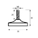 NIVELADOR PLANO NV05 NEGRO NEGRO 36 30 NIVELADOR PLANO NV5 M6x32mm NEGRO 30 1