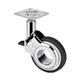 OLYM RUEDAS DE PLETINA CON O SIN FRENO CROMOBRILLO/BLANCO-NEGRO 94 mm 47 x 47 mm 60 MM CON FRENO 60 kg
