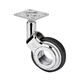 OLYM RUEDAS DE PLETINA CON O SIN FRENO CROMOBRILLO/BLANCO-NEGRO 94 mm 47 x 47 mm 60 MM SIN FRENO 60 kg