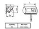 ORY ENCHUFE AUXILIAR PARA REGLETA 1 TT + INTERRUPTOR 150 MM