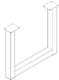 PATA MESA MODELO FORTE 80X20MM INDUSTRIAL NEGRO NEGRO 710 MM 820 MM 80X20 MM ACERO FORTE