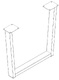 PATA MESA MODELO TROPEZ 80X40MM INDUSTRIAL NEGRO NEGRO 710 MM 820 MM 80X40 MM ACERO TROPEZ