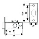 PICAPORTE TUBULAR CANTO CUADRADO PCT03 LATONADO CUADRADO ENTRADA 60 MM ACERO 20