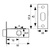 PICAPORTE TUBULAR CANTO CUADRADO PCT03 NIQUEL SATINADO 57,5 25 CUADRADO 96 ACERO 20