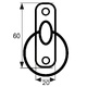 PLACA AMARRE OVAL CON ANILLA AP11 INOX AISI316 INOX 26 20 60 1