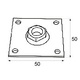 PLACA C/TUERCA PLC12 M10x50x50mm ZINCADO ZINCADO 10,5 50 3 MM 50 ACERO 50