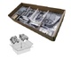 PLANO SISTEMA CORREDERO ARMARIO COPLANAR 60 KG POR PUERTA PLATA MATE KIT RODADURA PTA DERECHA
