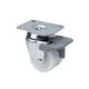 RUEDA INDUSTRIAL DE HORQUILLA Y DOBLE RUEDA CON O SIN FRENO SERIE I-BP 76 mm 70 x 55 mm BLANCO 50 MM CON FRENO 90 mm