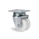RUEDA INDUSTRIAL DE HORQUILLA Y DOBLE RUEDA CON O SIN FRENO SERIE I-BP 76 mm 70 x 55 mm BLANCO 50 MM SIN FRENO 90 mm