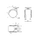 RUEDA MUEBLE PLETINA SERIE DK 62 mm 38 x 38 mm 50 MM SIN FRENO PLASTICO 50 kg