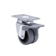 RUEDA SILENCIOSA DE HORQUILLA CON PLETINA, DOBLE RUEDA Y SIN FRENO SERIE IB-PGI GRIS 78 mm 70 x 55 mm 50 MM CON FRENO 50 kg