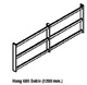 SISTEMA HANG ESTANTE COLGANTE BAJO MUEBLE NEGRO MATE NEGRO MATE HANG 404 MM 1200 MM 60 MM