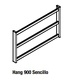 SISTEMA HANG ESTANTE COLGANTE BAJO MUEBLE NEGRO MATE NEGRO MATE HANG 404 MM 900 MM 50 MM