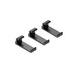 SISTEMA HANG ESTANTE COLGANTE BAJO MUEBLE NEGRO MATE NEGRO MATE SET 3 GANCHOS nº2 30 MM 1,0 MM 30 MM