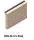 SISTEMA HANG ESTANTE COLGANTE BAJO MUEBLE NEGRO MATE NEGRO MATE/ROBLE TABLA DE CORTE 204 MM 300 MM 48 MM