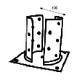 SOPORTE POSTE SUELO SV08 ZINCADO ZINCADO 13,5 150 4MM 150 ACERO #N/D