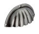TIRADOR CONCHA MOD. PLUS ZAMAK PLATA VIEJA 85X43 MM