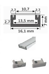 AB PERFIL 1100 HD CON LED fabricado a medida con posibilidad de inglete 24V NEGRO MATE 